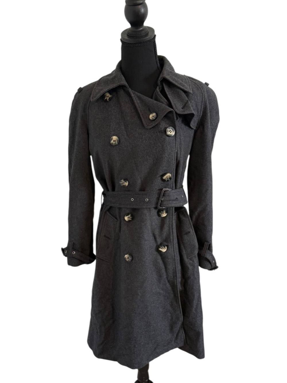 Double breasted trench coat